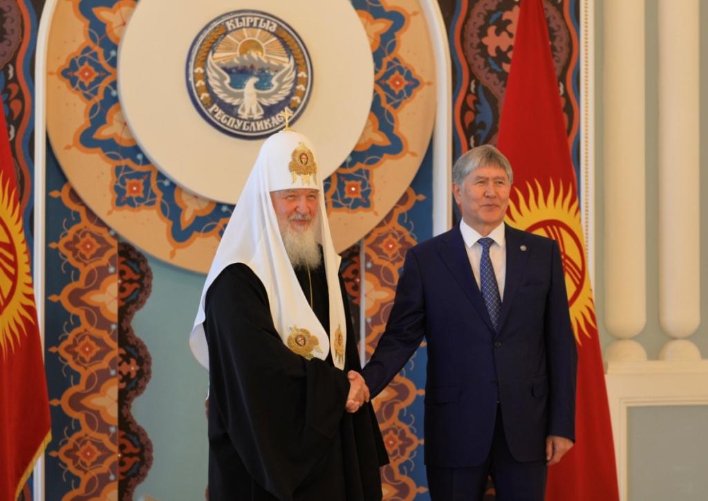 Состоялась встреча Святейшего Патриарха Кирилла с Президентом Киргизской Республики А.Ш. Атамбаевым